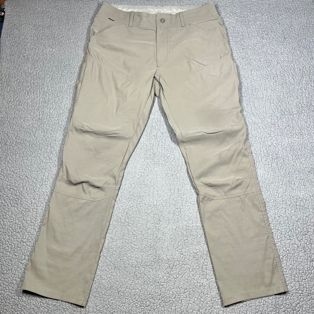 KUHL Renegade Pants Mens 35x32 Straight Leg Hiking Khaki Tan Gorpcore